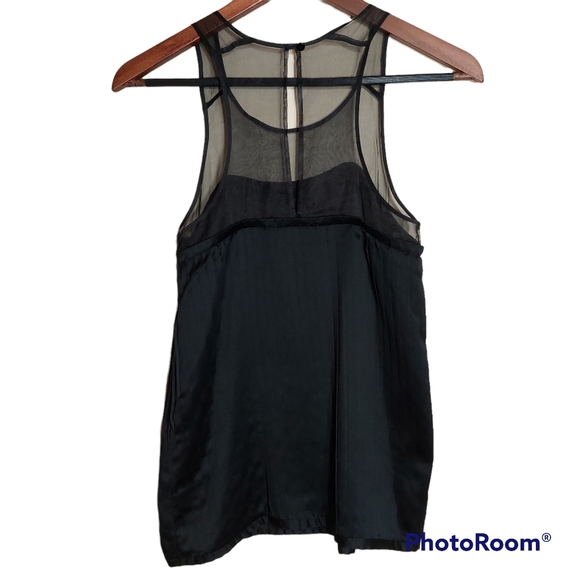 Bedo Femme Semi Sheer Black Sleeveless Top - Size XS - Picture 2 of 7